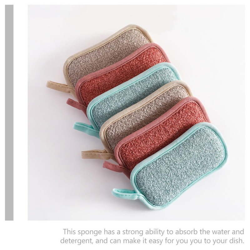 Baluue 4sets Reusable Dish Sponges Kitchen Cleaning Sponge Set Non
