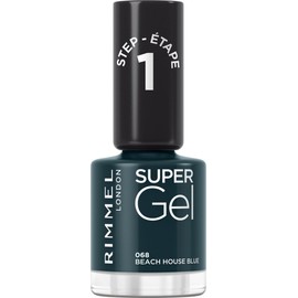 Rimmel, Super Gel Nagellack, 068 Beach House Blue, Gel-Nagellack, professionelles Ergebnis, langer Halt, trocknet wie ein normaler Nagellack, 12 ml