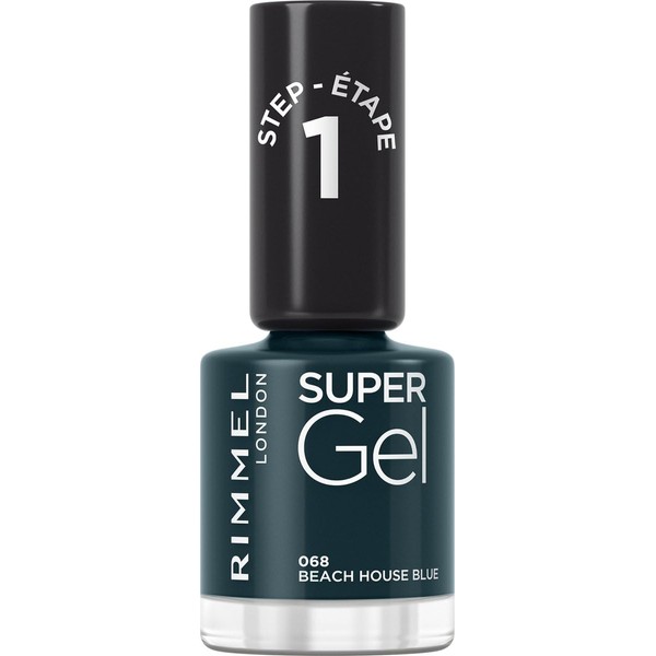 Rimmel, Super Gel Nagellack, 068 Beach House Blue, Gel-Nagellack, professionelles