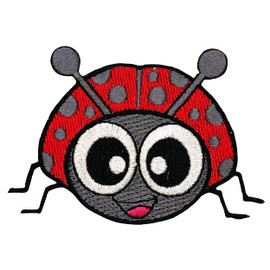 Ladybug Iron On Patch - Embroidered Cute Insect Kid Children Kids Lady Bug Applique Appliques Iron On Sew On Patches for Holes, Clothing, Jeans, Hat, Backpacks, Clothes, Hats, Jackets (3")
