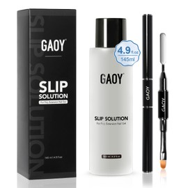 GAOY Slip Solution Set for Poly Gel Nails, 145ml Anti-stick Liquid with Nail Art Brush, for Building Extension Gel Nails