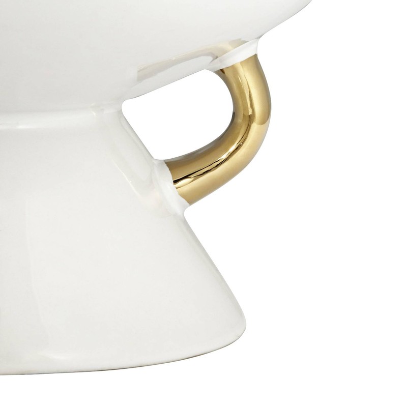 Studio 55D Empress 10 3/4" Wide Shiny White Ceramic Bowl