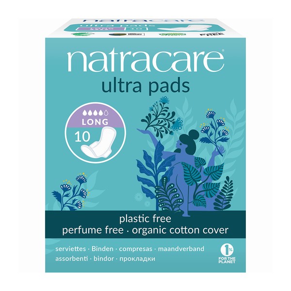 NatraCare Organic Ultra Pads Long 10 Pads