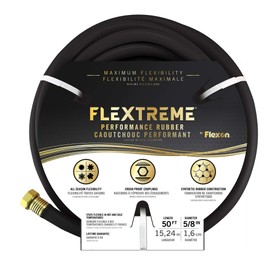 Flexon FLXPR5850 Flextreme Performance Rubber Garden Hose, 50 ft, Black