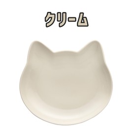 Aito Plate, Dish, Cat, Cat Shape, Cute, Nyan Plate (Cream, 1 Sheet)