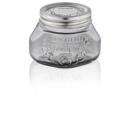 Leifheit Preserving Glass Jar, Smokey Grey, 0.5 Litre