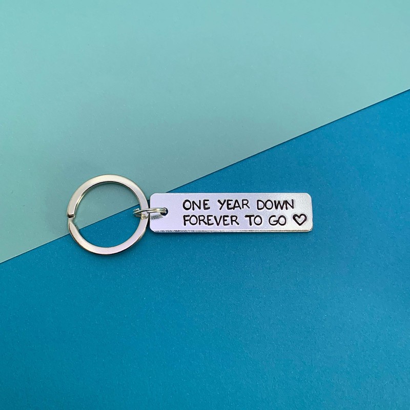 One Year Down, Forever To Go Keychain