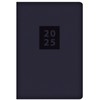 2025 Stylish Navy Textured Fabric Cover Pocket Diary Week to