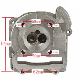 RedCap 100cc 52.4mm Cylinder Head with 64mm Valves for QMB139 QMI139 4-Stroke Engines ATV Dirt Bike Go Kart Fits Chinese GY6 50cc 80cc 100cc TaoTao Jonway Baotian Roketa Baccio Peace