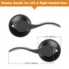 Probrico Keyless Matte Black Dummy Door Handles Wave Style, Packs