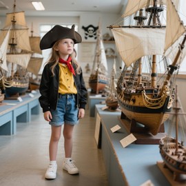 MCJC Tricorn Pirate Hat for Kids, Colonial Style Costume Accessory, Pirates of the Caribbean Merchandise Ages 3-13