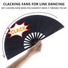 NOIMTTY Large Portable Folding Clacking Fans For Line Dancing -