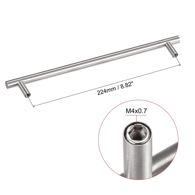 sourcing map T Bar Pull Handle, 14"(350mm) Length 10mm Dia