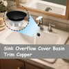 2 Pack Sink Overflow Cover Basin Trim Copper Bathroom Sink