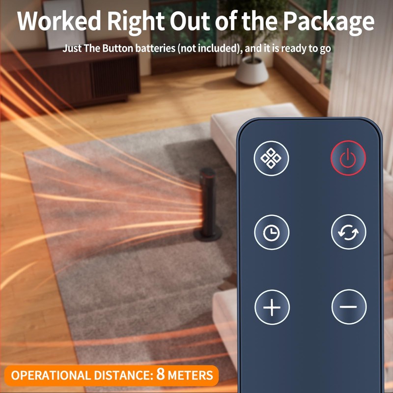 ZWP Replacement Remote Control for SANVINDER Space Heater DH-QN19