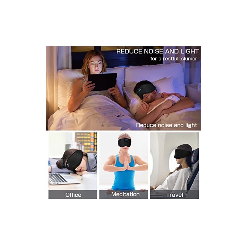 Bluetooth Sleep Mask with Headphones for Better Sleep