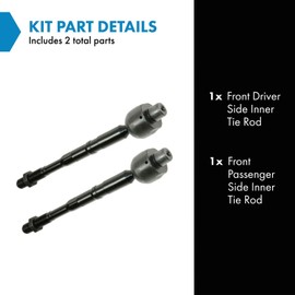 TRQ Front Inner Tie Rod Set Compatible with 2004-2013 INFINITI QX56 2014-2022 QX80 2005-2022 Nissan Armada 2004 Pathfinder Armada 2004-2015 TITAN