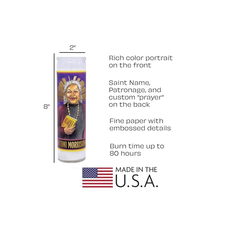 The Unemployed Philosophers Guild Toni Morrison Secular Saint Candle -