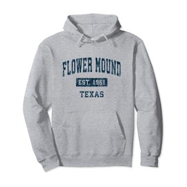 Flower Mound Texas TX Vintage Sports Design Navy Print Pullover Hoodie