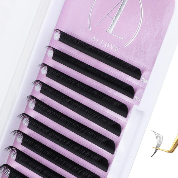 ALLOVE Eyelash Extension Super Easy Fan Volume Lash Extensions 0.12mm