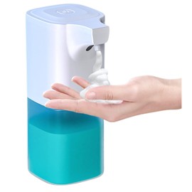 Boxonly Automatic Foaming Soap Dispenser, Rechargeable Touchless 12oz/350ml Foam Model with Wall Mount, 4 Adjustable Levels, Fast 0.15s Sensor, Ideal for Bathroom and Kitchen