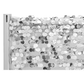 CVL 1 Pc, Large Payette Sequin 8Ft H X 52" W Drape/Backdrop Panel - Silver for Wedding, Baby Shower, Quinceanera/Sweet 16, New Years Bash, Anniversary Party