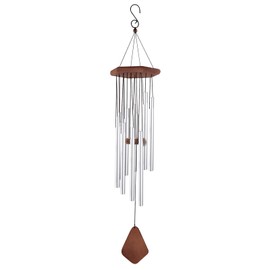 Primus Adante Musical Wind Chime, Metal, Satin Chrome, 70cm