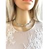ONDEGO® Silber Rückenkette Rückenanhänger Rückenschmuck Brautschmuck Hochzeit Braut Schmuck Körperkette