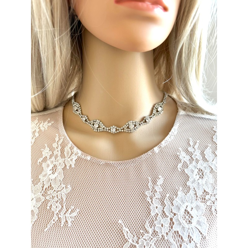 ONDEGO® Silber Rückenkette Rückenanhänger Rückenschmuck Brautschmuck Hochzeit Braut Schmuck Körperkette