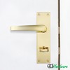 EAI Polished Brass Bathroom Door Handle Set | 1 Pair