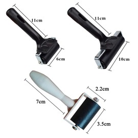 Rubber Brayer Roller, 3PCS Rubber Roller Brayer Glue Roller 3 Sizes Soft Drum Paint Brush Ink Applicator for Printmaking, Ink Paint Block Stamping Brayers, Stamping Gluing Application