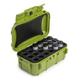 Evergreen 120mm Film Storage Case | Holds 18 Rolls of Medium Format Film | Waterproof, Crushproof, & Freezer Safe (Green)