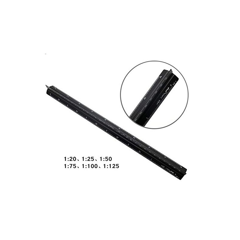 Vogueing Tools 1 x Aluminum Ruler Metric Triangle Ruler Professional