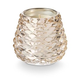 Illume Winter White Glass Pinecone Candle
