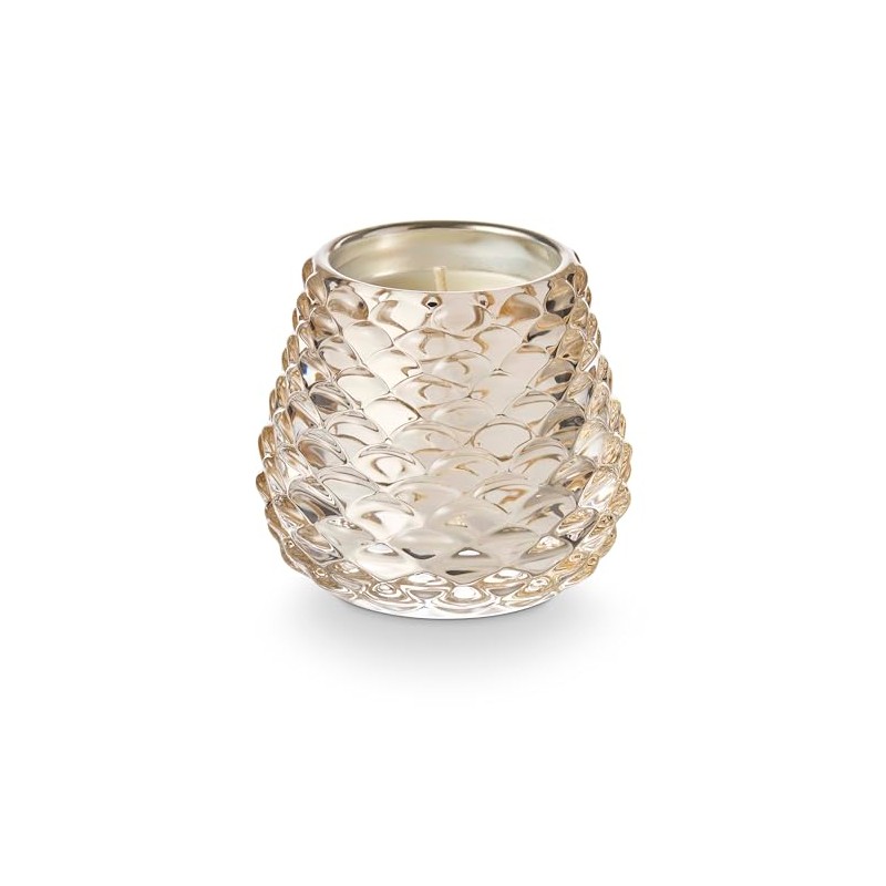 Illume Winter White Glass Pinecone Candle