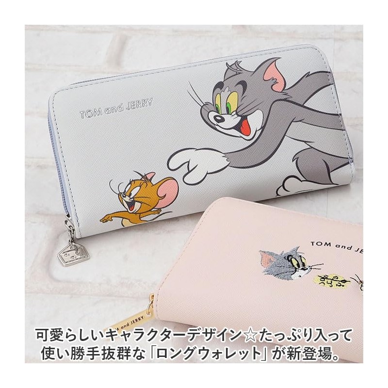 BACKYARD FAMILY Character Long Wallet Tom and Jerry Ashiya Blue