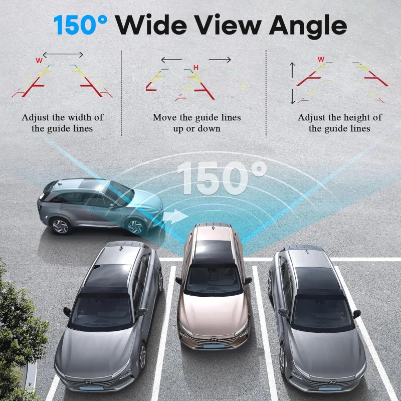 4.3 Inches Backup Camera Plug and Play: Waterproof clear Night