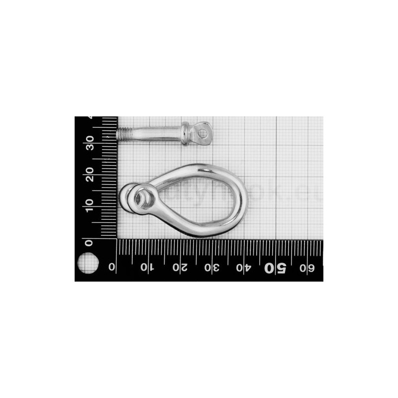 Dutyhook 5X40 Twisted Shackle, Stainless Steel AISI 316