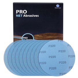 SPEEDWOX Mesh Abrasive 9 inch Drywall Sander Sandpaper 220 Grit 10pcs Dust-Free Hook and Loop Drywall Sanding Disc Aluminum Oxide Sanding Discs for Drywall Sanders for Metal Wood Finishing