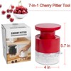 Cherry Pitter Multiple, Quick Release Multi Cherries Stoner Pitter 7-in-1,