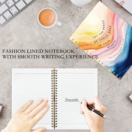 OTKBD Boho Sunshine River Christian Notebook, Bible Scripture Journal, Christian Religious Gifts for Women, Church Notes Notebook Journal, Let The Peace of Crist Rule in Your Heart, 5.5x8.3 Inch