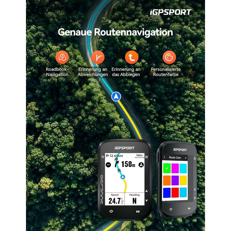 iGPSPORT BSC200S Wireless Bicycle Computer with GPS Route Navigation, Bicycle