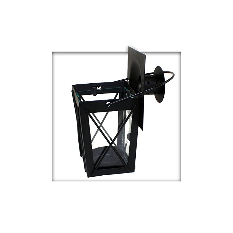 Kieskönig CA156900003_AZ004 Metal Mini Lantern, Black Garden Lantern, Hanging Lantern,