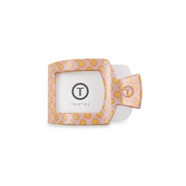 TELETIES - Small Flat Square Clip - For Lying Down, Yoga, Driving & More - Strong Grip, Bendable Teeth, Comfortable Curved Design - Ideal for Thin-Medium Hair - Spring Collection - Sunny Days Ahead