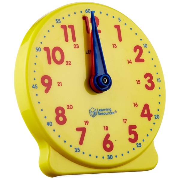Learning Resources Big Time 24-Hour Student Clock, Kids Learning To Tell Time, Maths Manipulatives for Telling Time, Analogue Clock for Kids Learning