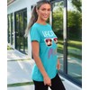 Beach Tee Shirts for Women Retro Beach Vibes Sunglasses Print