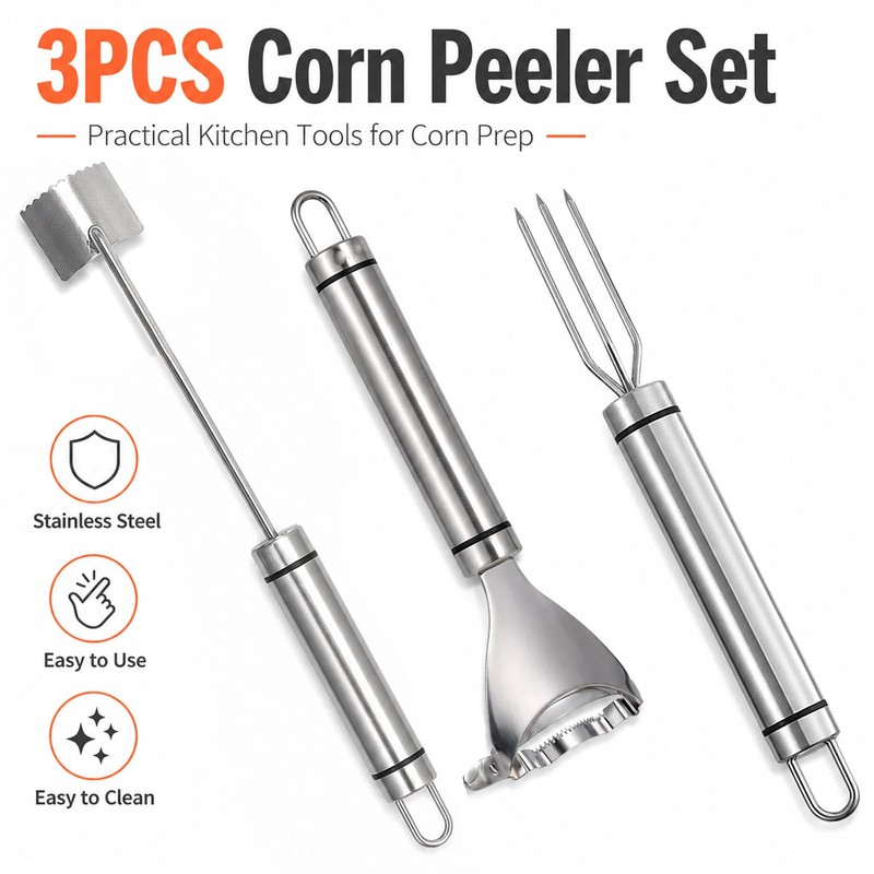 Corn Peeler for Corn on the Cob, 2026 Upgraded 3PCS