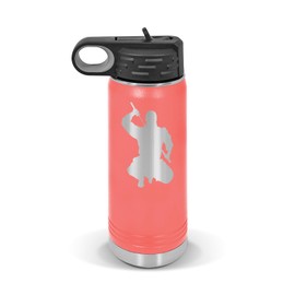 RDW Ninja Water Bottle 20 oz - Laser Engraved w/Flip Top Removable Straw - Polar Camel - Stainless - Vacuum Insulated - Drinkware - Shinobi ninjitsu Stealth - Coral