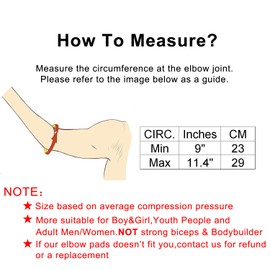 YCYU Pair of Compression Elbow Pads Arm Brace Support Fitness Arm Knee Protector Volleyball Basketball Breathable Elbow Wraps (Black)