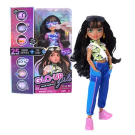 Far Out Toys GLO-UP Girls Alex Latina Hispanic Girl Fashion Doll, 25 Fabulous Suprises, Accessories, Purses, Bath Bomb, Spa Face Masks, Color-Changing Nail Play